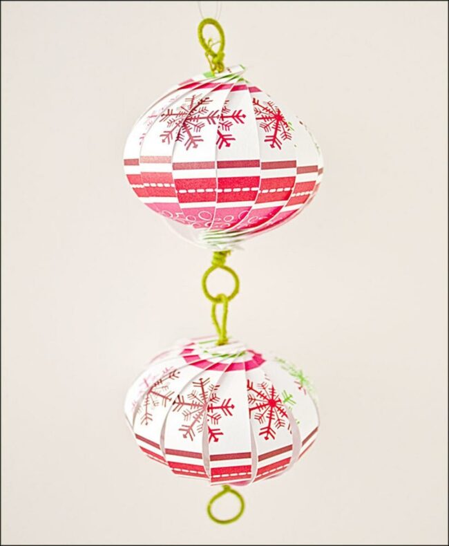 Red Snowflake Paper Ornaments