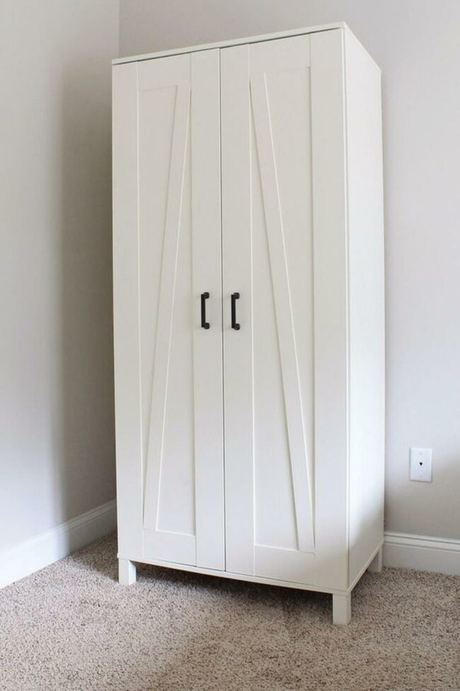 Crisp White Corner Wardrobe