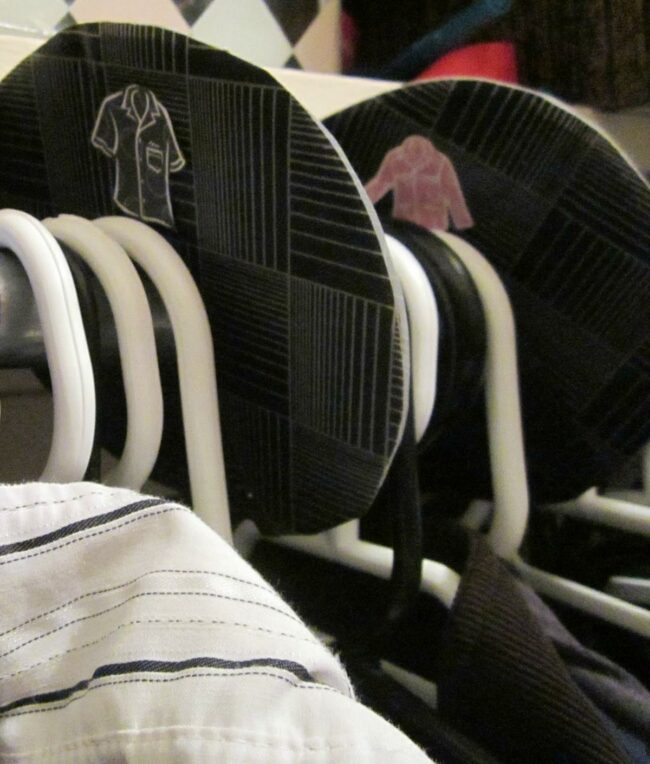 Monochrome Stripes Wardrobe Tags