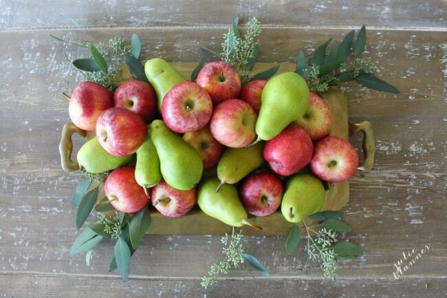 Crimson Apples Green Pears Delight