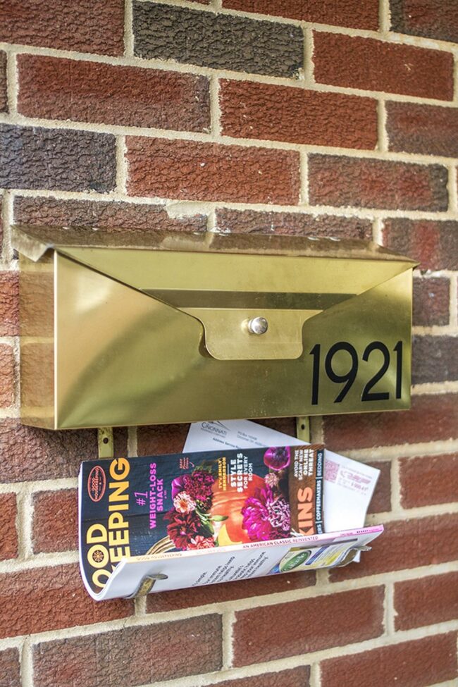 Brass Mailbox: Urban Vintage Charm