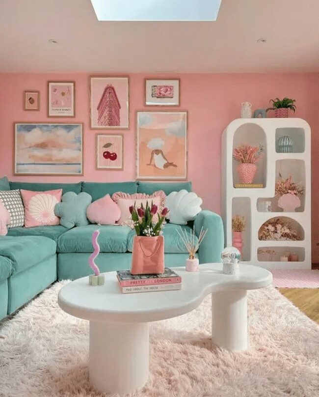 Whimsical Pink Cloud Lounge