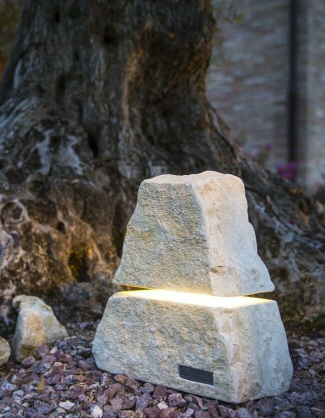 Purple Stone Lamp Glow