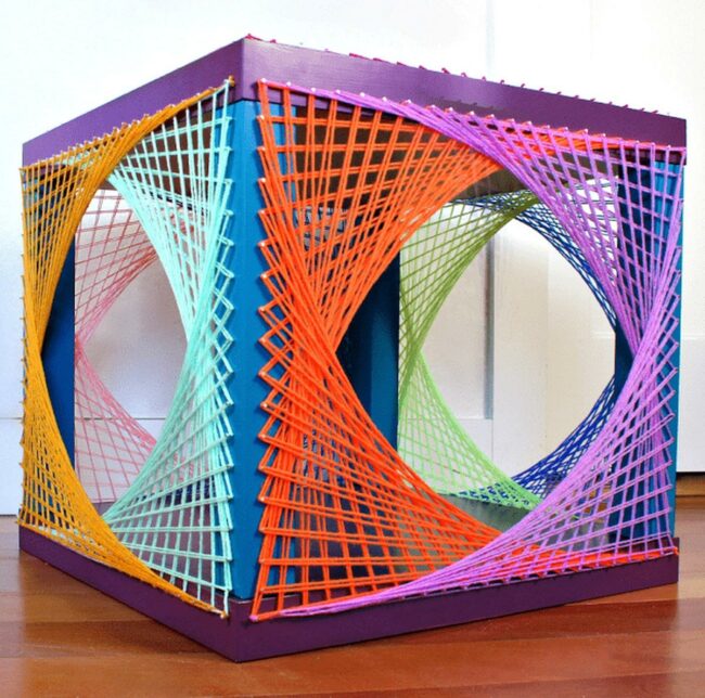 Purple Cube Geometric Threads