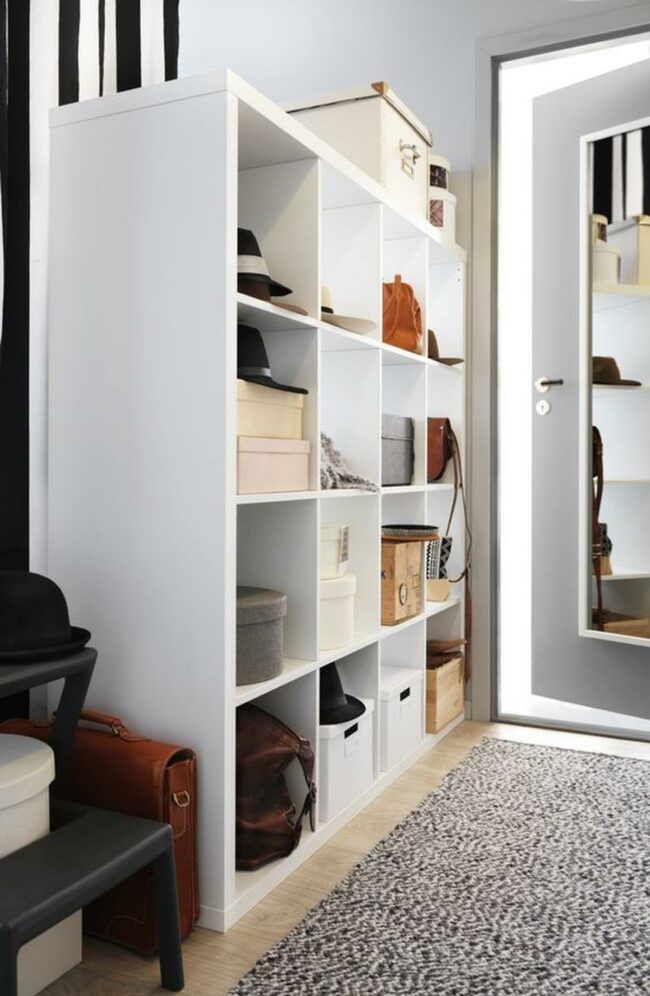 White Organized Entryway Storage