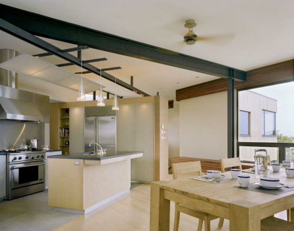Metal Beams Apartment Renovation Ideas photo