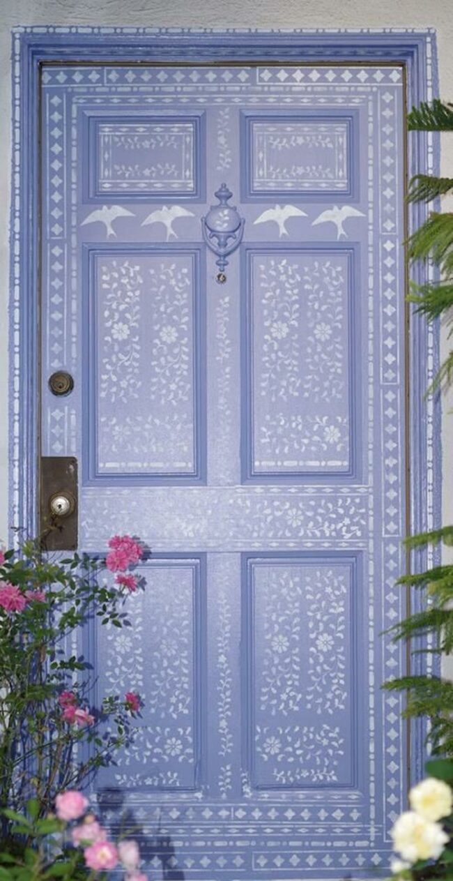 Blue Floral Door Charm