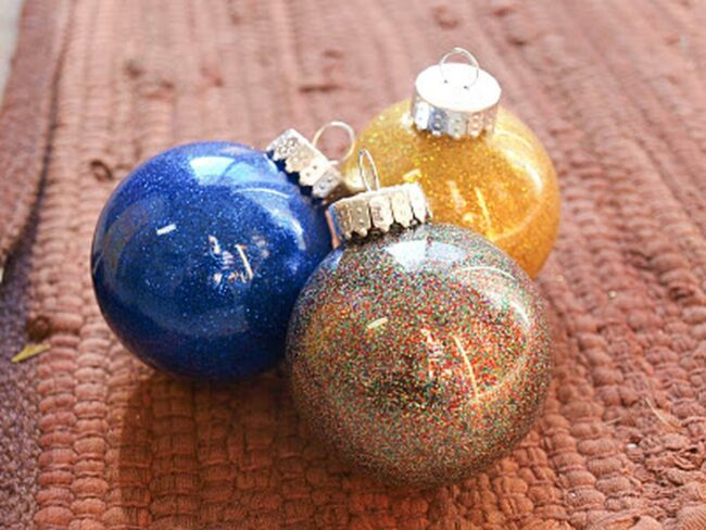 Blue Gold Silver Ornaments