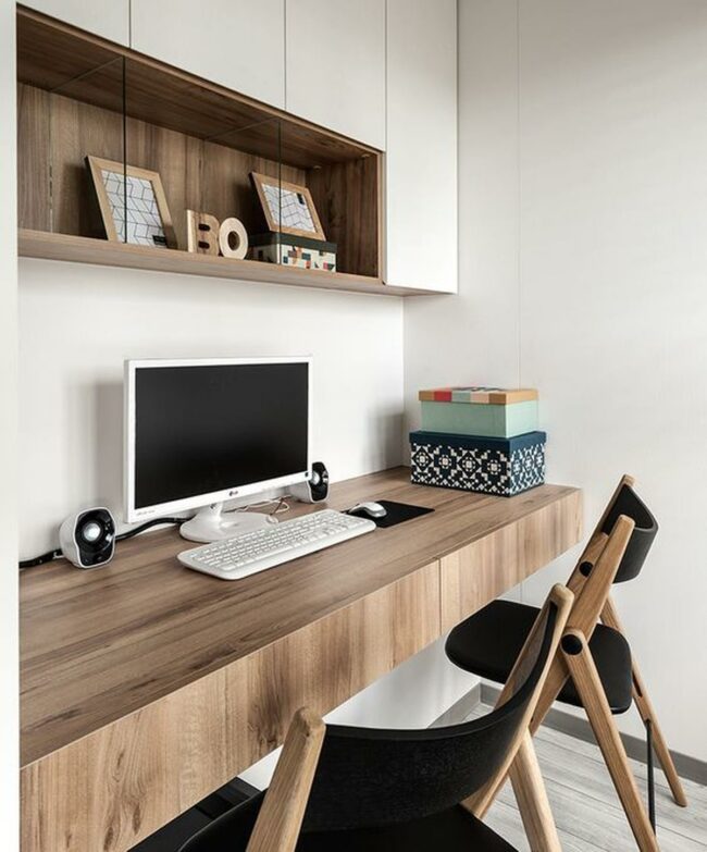 Monochrome Wood Workspace Harmony