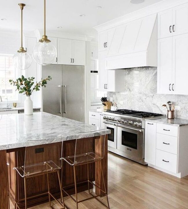 Crystalline Marble Kitchen