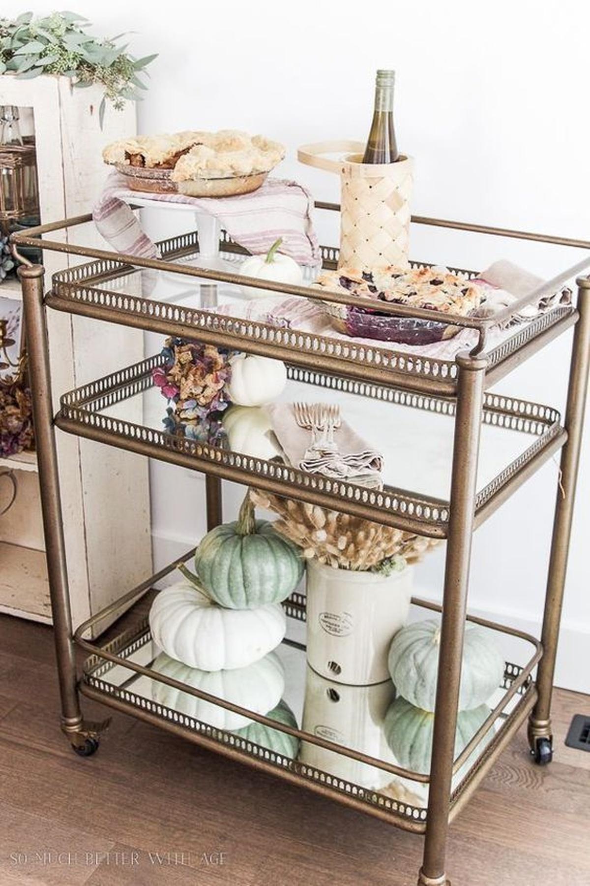 Picture of 15 Festive Fall Bar Cart Ideas for Seasonal Entertaining