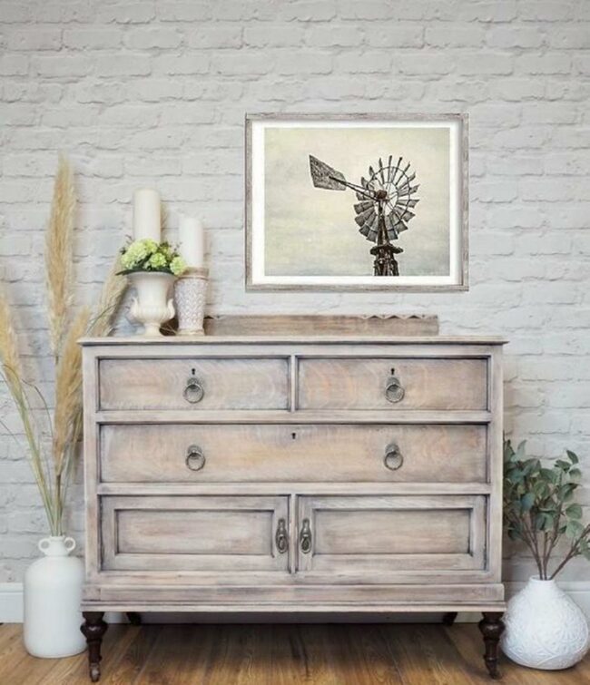 Vintage Wooden Dresser Corner