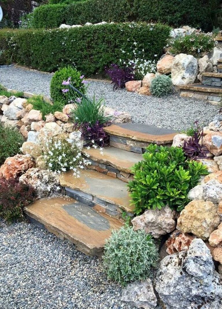 42 Beautiful Stone Garden Step Ideas