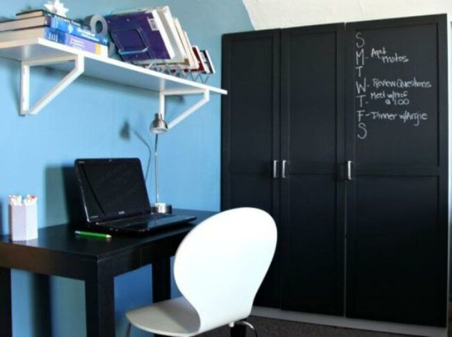 Blue Chalkboard Workspace