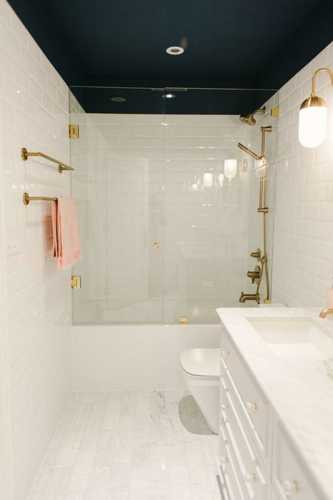 White Marble Brass Bathroom