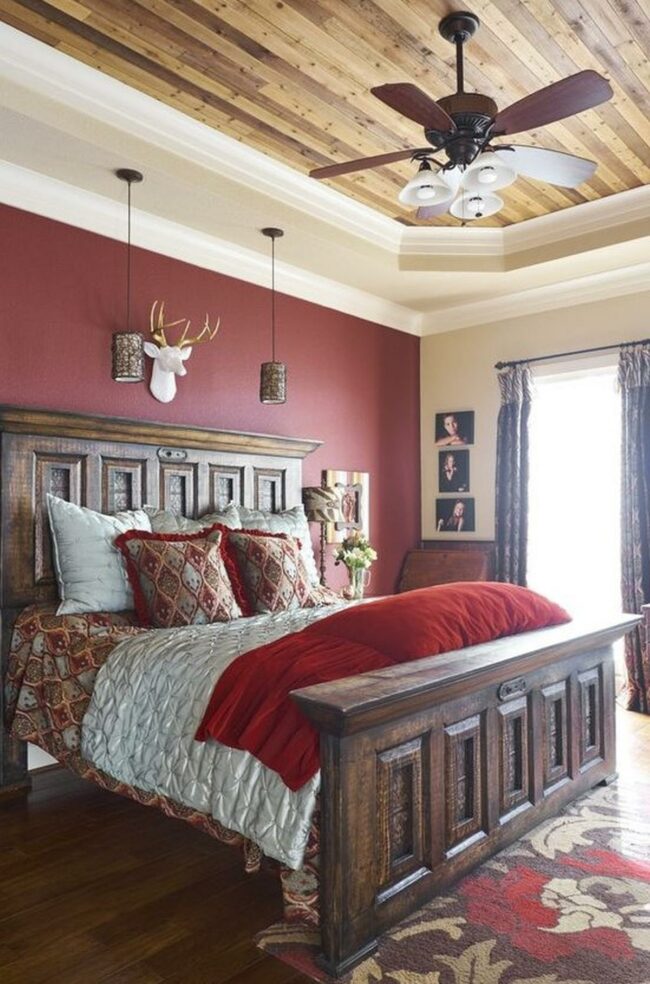 Crimson Cabin Bedroom