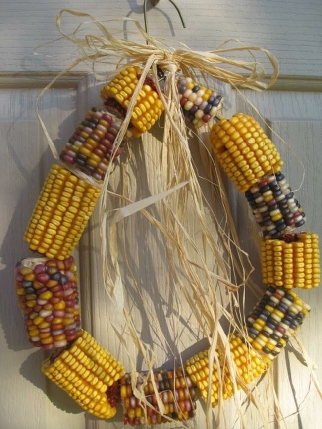 Multicolor Corn Kernel Wreath