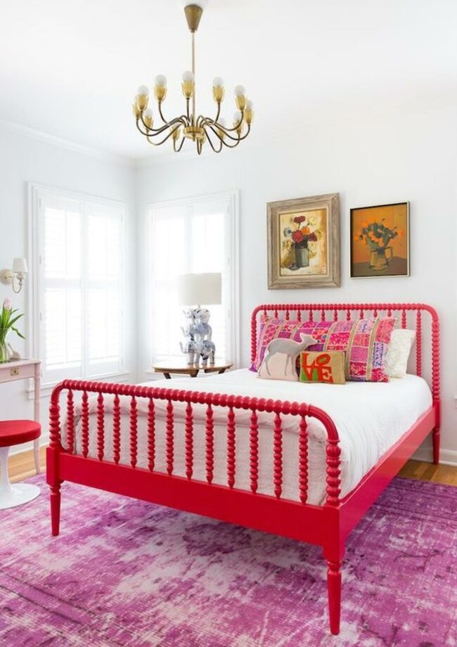 Bold Red Bed Frame