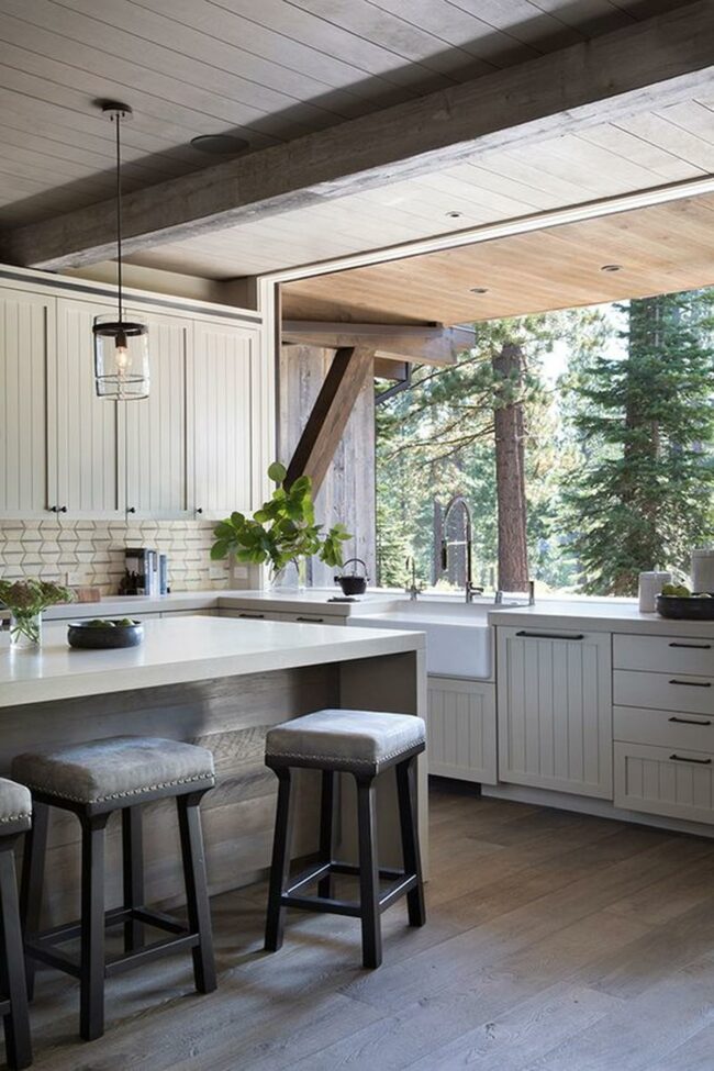 Bright White Window Kitchen