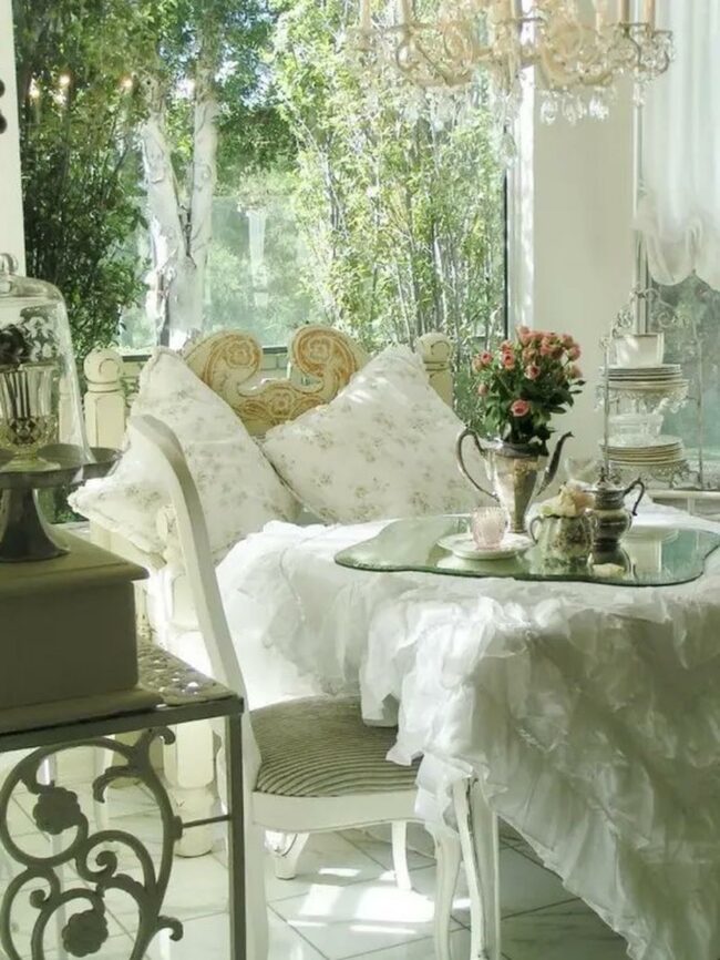 Luminous Floral Dining Sanctuary