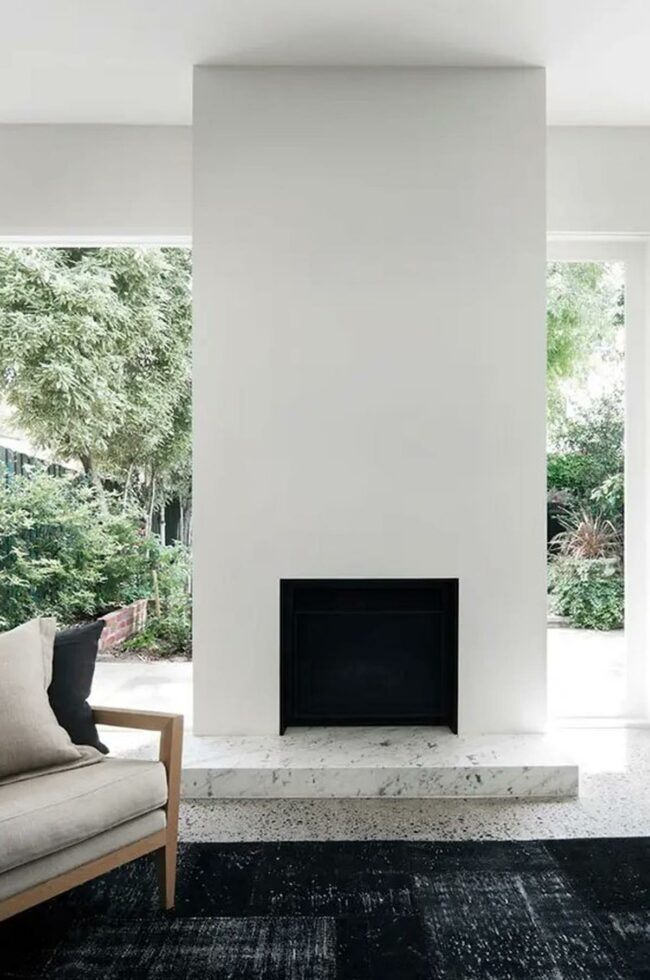 Marble Fireplace Green Sanctuary