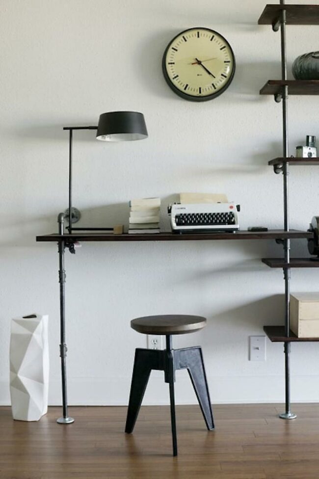 Vintage Typewriter Oak Workspace