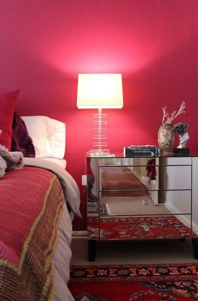 Crimson Mirror Bedroom Corner