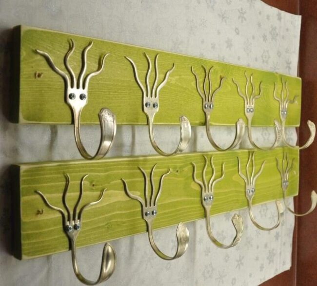 Bright Antique Fork Hanging Hooks