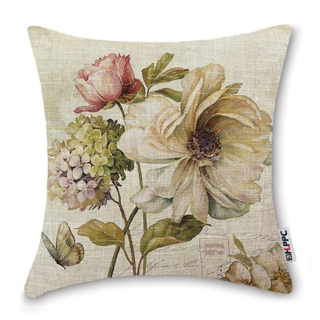 Vintage Flowers Accent Pillows for Indoors or Outdoors