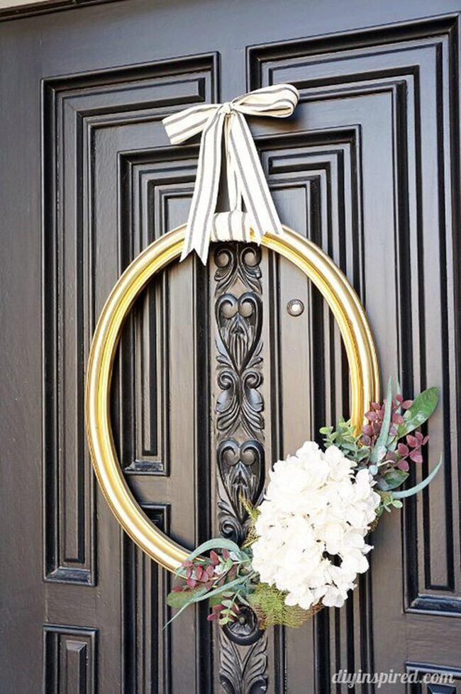 Antique Mirror Frame Wreath