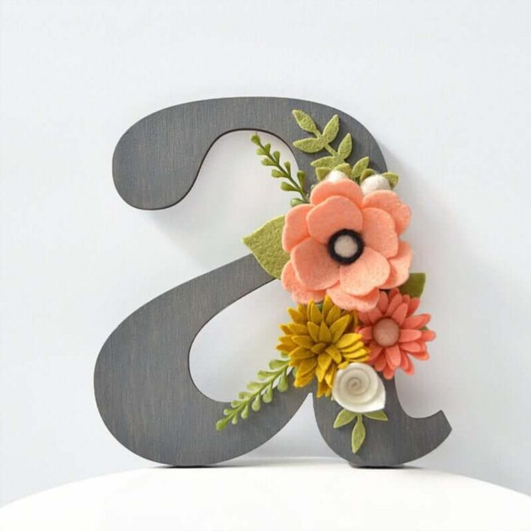 32 Stylish Floral Letter Decor Ideas to Add a Personal Touch