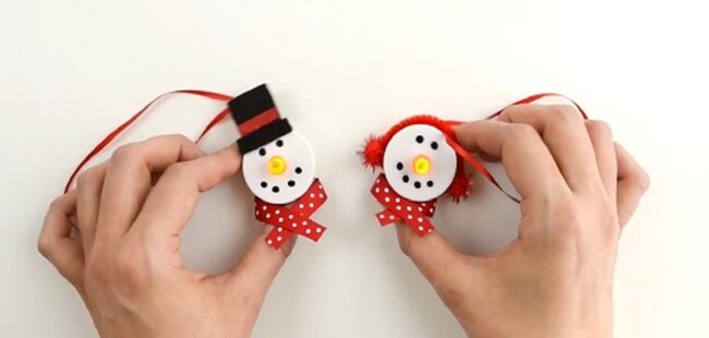 Festive Snowman Candle Craft