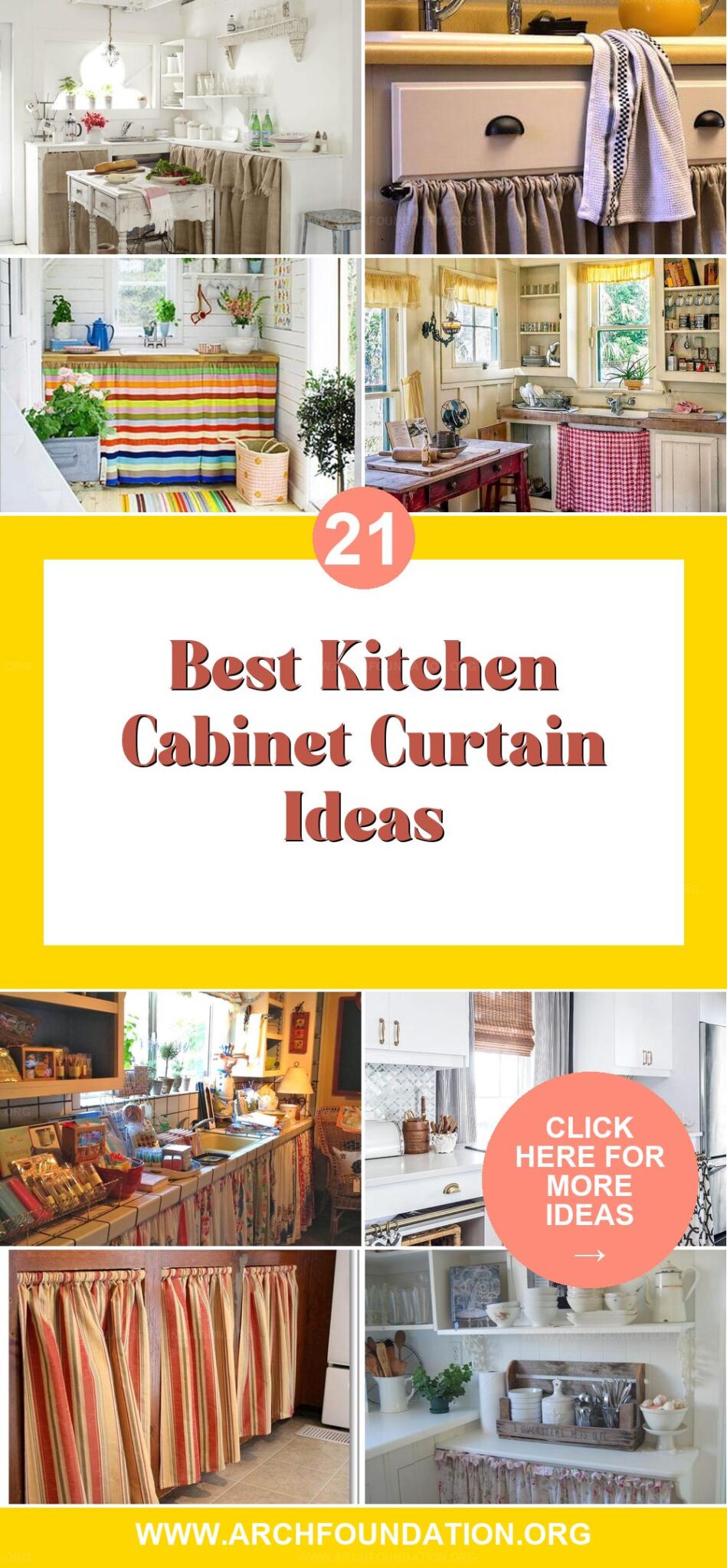 21 Creative Kitchen Cabinet Curtain Ideas to Add Charm to Your Home
