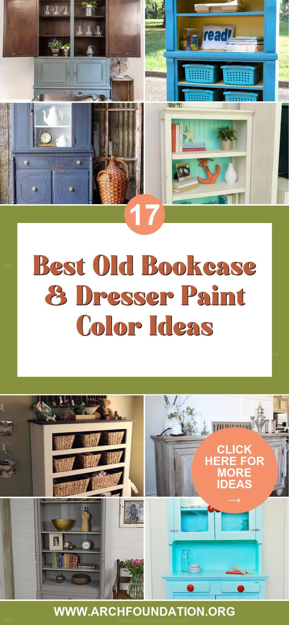 old bookcase and dresser paint color ideas